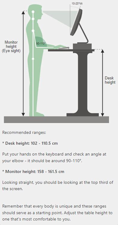 辦公桌高度|Desk Height Calculator 工作桌和站立式辦公桌建議高。